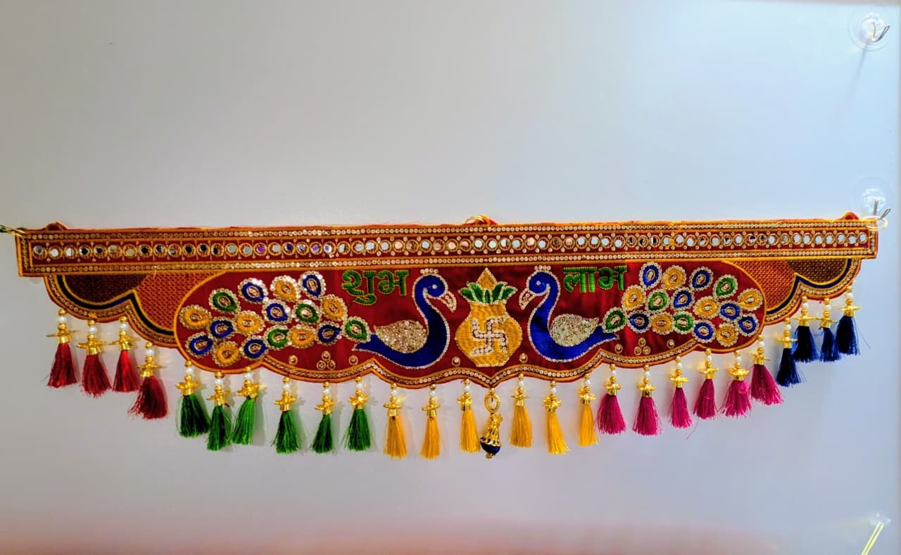 aabha's handicrafted floral toran / wall hanging / door hanging / diwali decoration